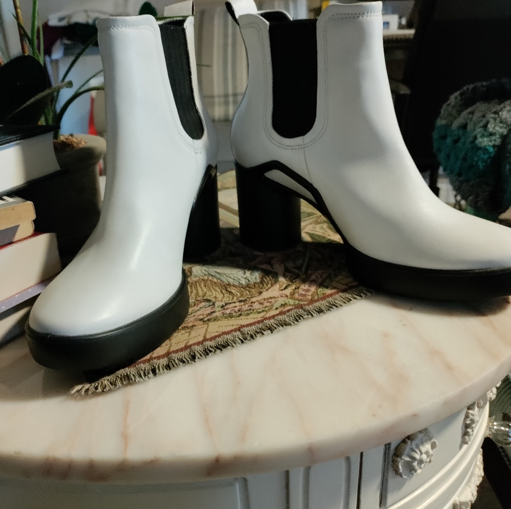Ecco white boots